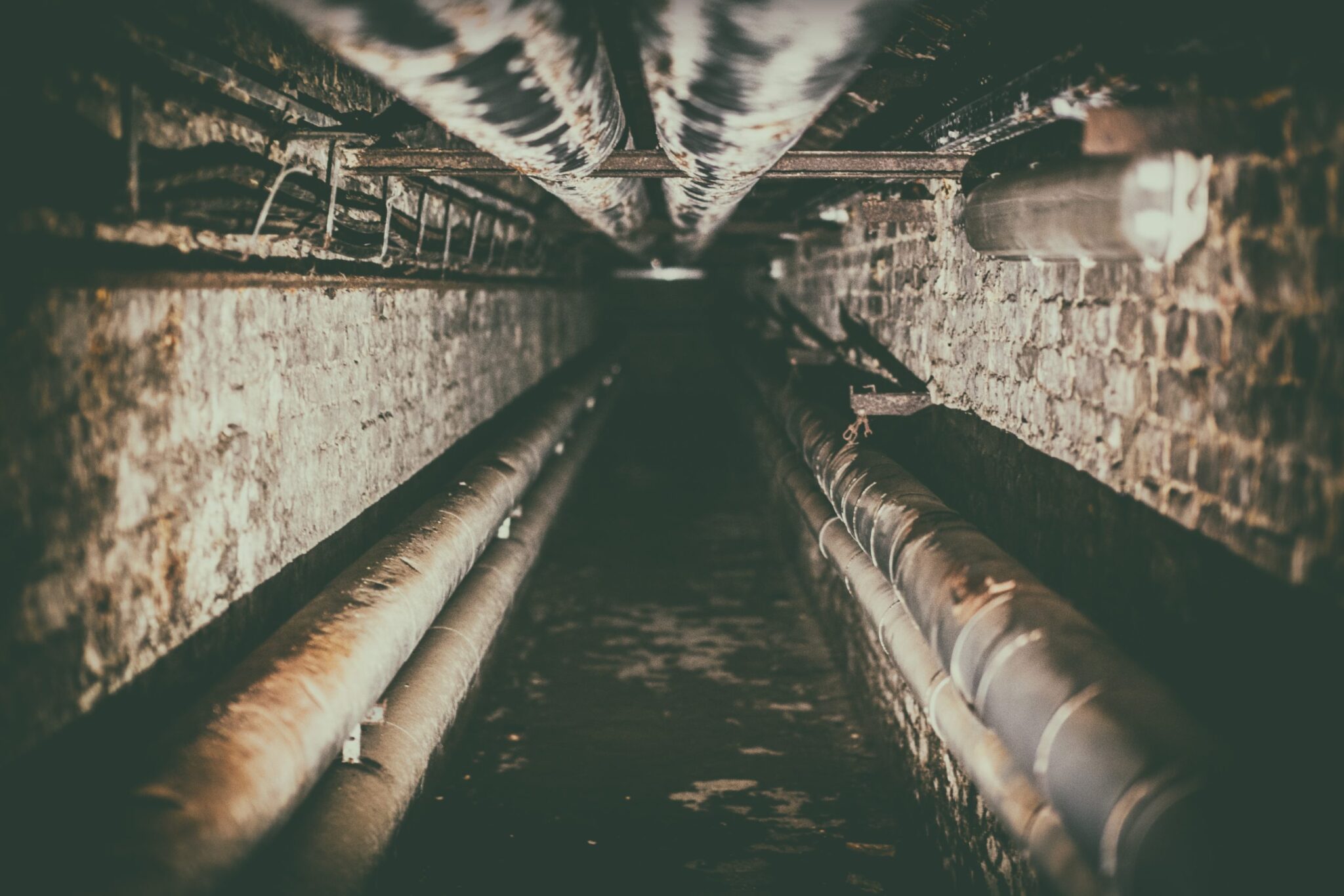 cañerías en un túnel: envenenamiento por plomo